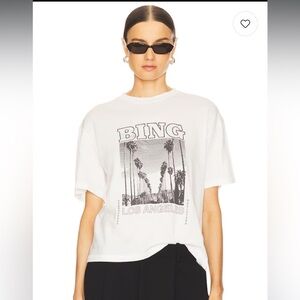 Anine Bing Louis Bing Tour Tee in Ivory, Small